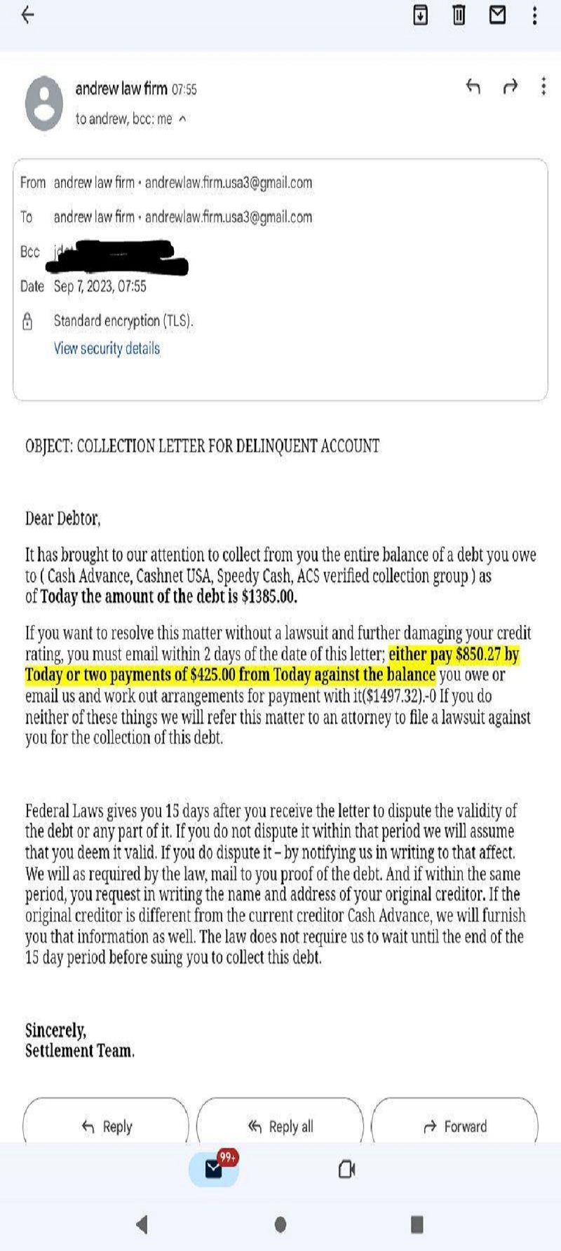 Email Scam victim testimonials 1