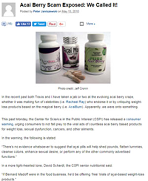 Acai berry scam - Exposed