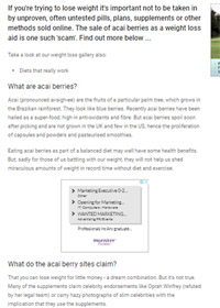 Acai berry scam - Exposed
