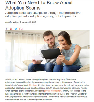 Adoption scam - What you need to know