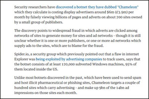 Botnet Scams