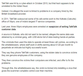 Call Center Scams