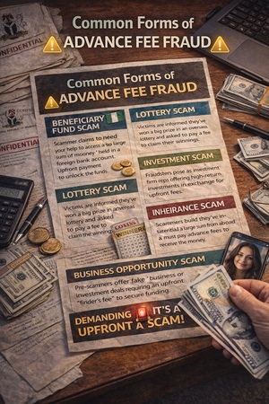 Common Forms Advance Fee Fraud Nigeria